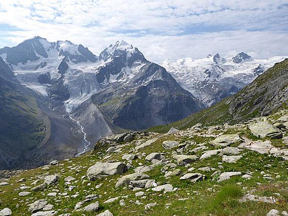 Piz Roseg and Piz Bernina, Piz Stella and the Stella Glacier